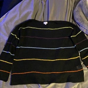 Long Sleeve Stripped Sweater - Honey & Lemon